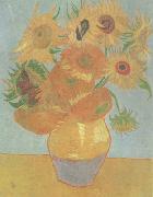 Vincent Van Gogh Still life:vase with Twelve Sunflowers (nn04) oil painting reproduction